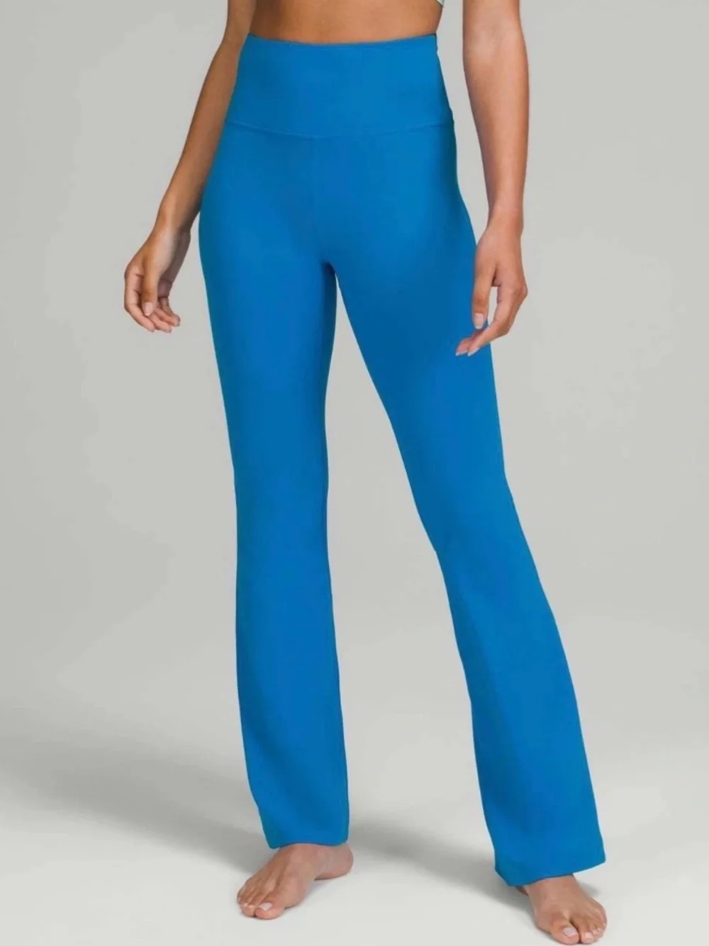 NWT Lululemon Groove SHR Nulu Flare Pant Nulu Blue Super High Rise 32.5” Inseam